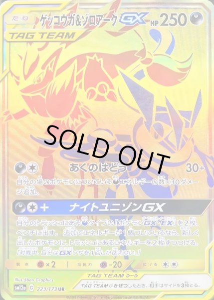 画像1: ゲッコウガ&ゾロアークGX【UR】【悪】 (1)